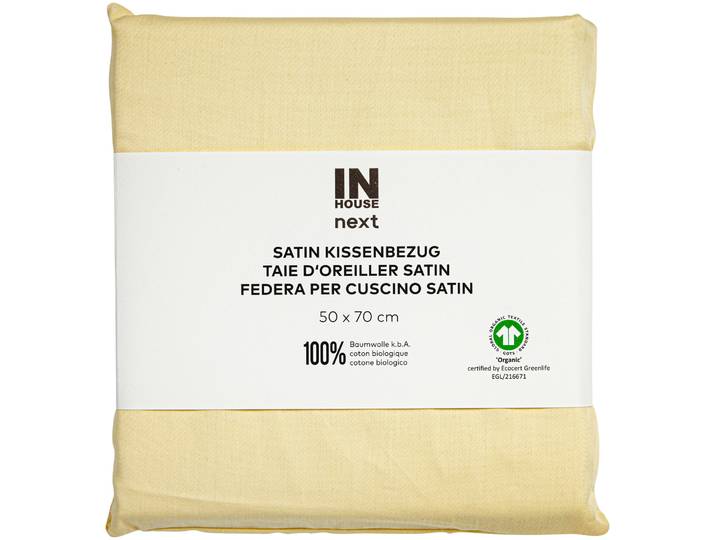 Inhouse Kissen Gots Satin 50x70 kamille