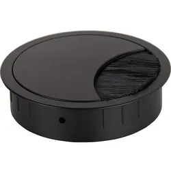 Kabeldurchführung - rund, Schwarz ähnlich RAL 9005, Ø 80 mm Bachmann