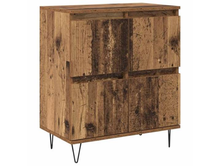TEKGHUT Sideboard Altholz 60 x 35 x 70 cm Holzwerkstoff Schlankes rechteckiges Design, minimalistisch, Stauraum für Geschirr, Wäsche, Büroartikel, Innenbereich