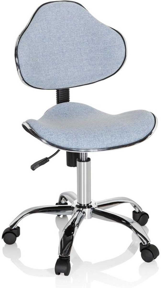 Ergonomische Kinderbureau Stoel Lichtblauw - Verstelbare en Draaibare Groeistoel