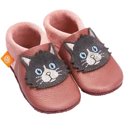 Orangenkinder Krabbel- und Hausschuhe Katze, rosa, 26