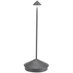 Zafferano -  LED-Tischleuchte Pina Pro Dark Grey wiederaufladbar und dimmbar kabellos Zafferano 2200-2700-3000K