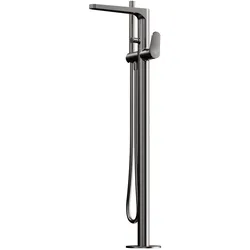 Steinberg Serie 340 Wannenarmatur, freistehend, für UP-Einbaukörper, Ausladung 220mm, Höhe 927mm, 3401162BGM, Farbe: Brushed Gun Metal