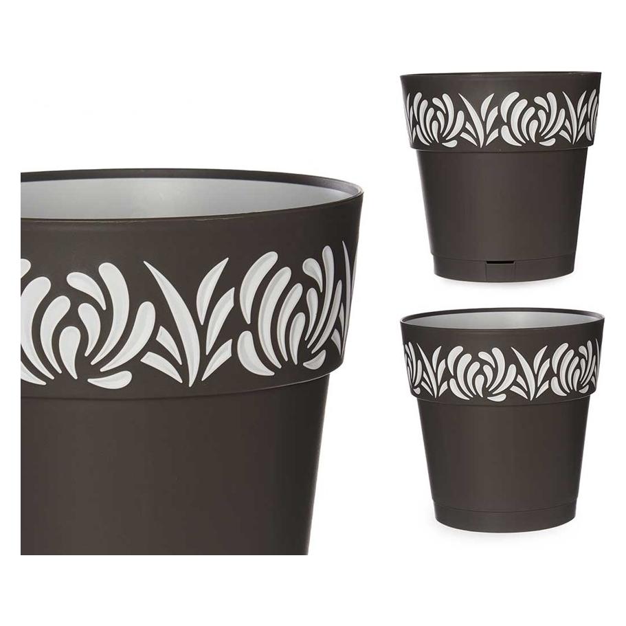 Kerbl Stefanplast Pflanzgefäss Gaia Rund Wasserreserve Graphit (25 x 25 cm) (STEFANPLAST)