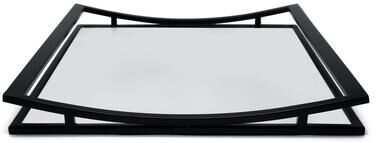 Classic Touch Square Mirror Tray with Silver Walls