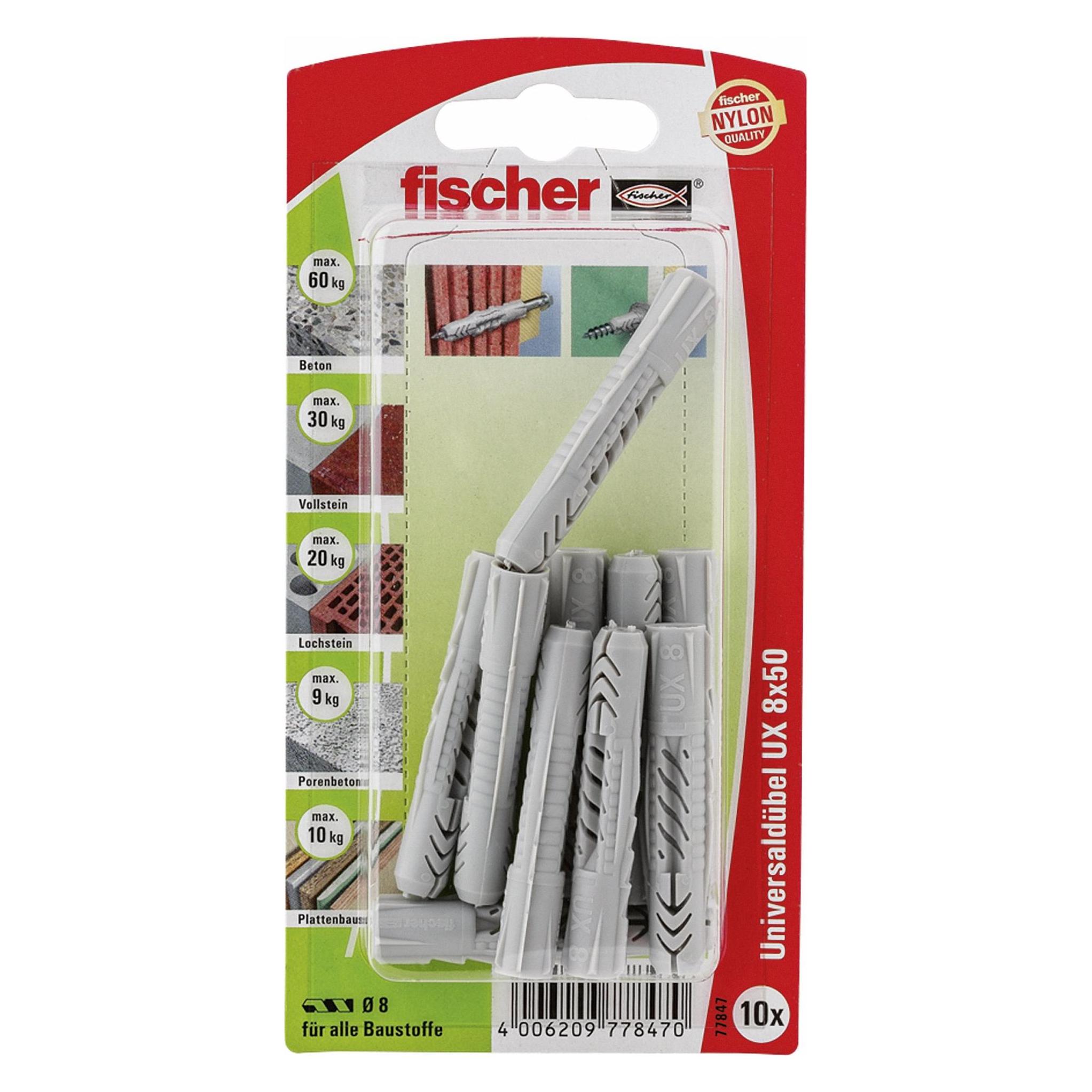 Fischer Universaldübel UX 8x50 K (10 Stk.) (077847)