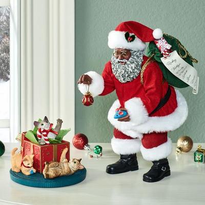 Enesco/Dept 56 Whiskering You a Merry Christmas African American Clothtique Red 2 Piece Set, 2 Piece Set, Red