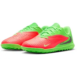 NIKE Jr. Phantom 6 Club Erling Haaland TF Multinocken-Fußballschuhe Kinder 603 - hot punch/black-green strike 36