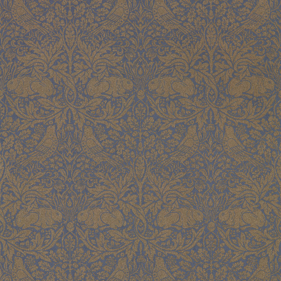 Morris & Co Pure Brer Rabbit 10.05m x 68.6cm Matte Wallpaper Roll Blue