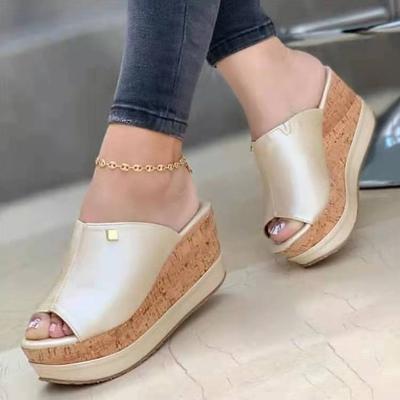 LightInthebox Casual Women's White Platform Wedge Sandals - Ideal for Summer Outings and Beachwear
