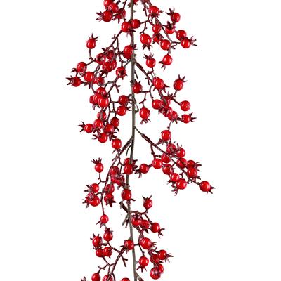 Kunstgirlande CREATIV GREEN "Beerengirlande", rot, L:118cm, Kunststoff, Kunstpflanzen, mit roten Beeren