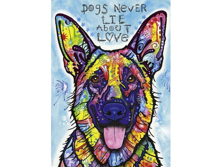 Heye Puzzel Dogs Never Lie1000 - Puzzel 1000 stukjes - Kleurrijke afbeelding honden