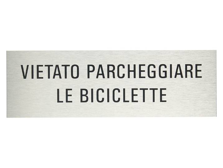 Alu-Schild «Non posare biciclette» 25 × 8 cm