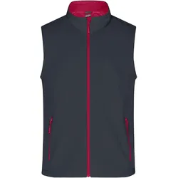 Promo Softshellweste "JN1128" - M - iron-grey/red
