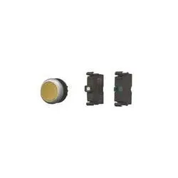 Eaton 132613 Leuchtdrucktaste, RMQ-Titan, flach, tastend, 1 S, gelb, Sichtverpackung zum Aufhängen M22-DL-Y-K10LED-BVP