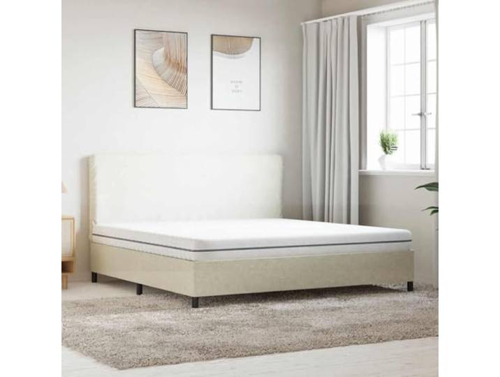 MNCVXAXG Matratze aus mittelweichem Schaumstoff, 200 x 200 cm Waschbarer Bezug, doppelseitig, ohne Federn, Höhe 16 cm, Weiß
