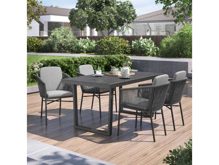 OUTLIV. Ohio Gartenmöbel-Set M (4 Plätze) Tisch 160x90cm Kufe