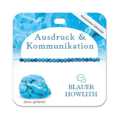 Blauer Howlith 4 mm Kugelarmband
