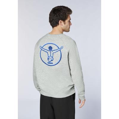 Sweatshirt CHIEMSEE, Herren, Gr. XXL (60/62), neutral gray melange, 90% Baumwolle, 10% Viskose, Rundhals, Sweatshirts Sweatshirt