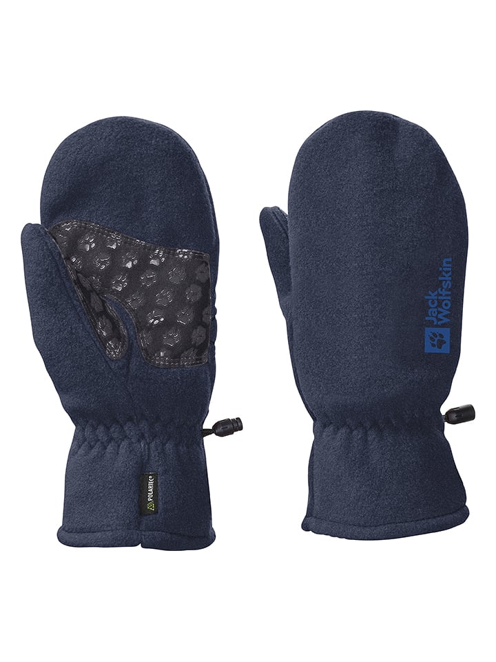 Jack Wolfskin Fleecefäustlinge in Dunkelblau - 128
