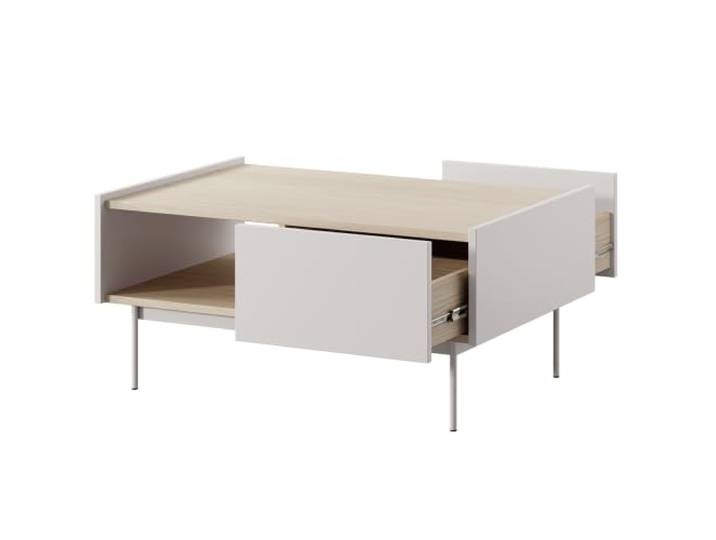 Lomadox Wohnzimmer Set mit Couchtisch & Lowboard in Kaschmir matt, griffloses Design -