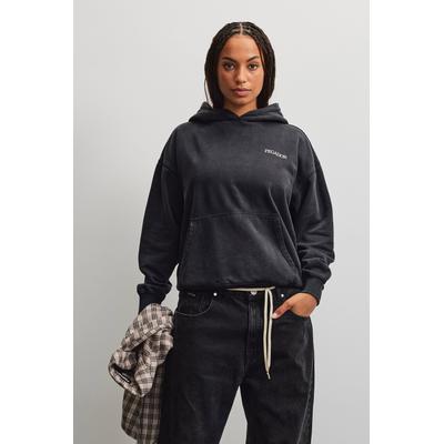 Kapuzensweatshirt PEGADOR "ASTI OVERSIZED HOODIE", Damen, Gr. S, schwarz (vintage schwarz), Sweatware, Obermaterial: 80% Baumwolle, 20% Polyester, oversize normal, Rundhals, Rippbündchen, Sweatshirts, Baumwollmischung, oversize