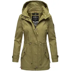 MARIKOO Damen Moderner Outdoorjacke Übergangsparka aus Baumwolle mit Kapuze Nyokoo