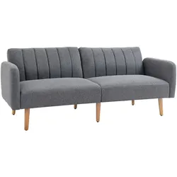 SCHLAFSOFA Klappsofa 2-Sitzer Stoffsofa Sofa mit Schlaffunktion Leinen-Touch