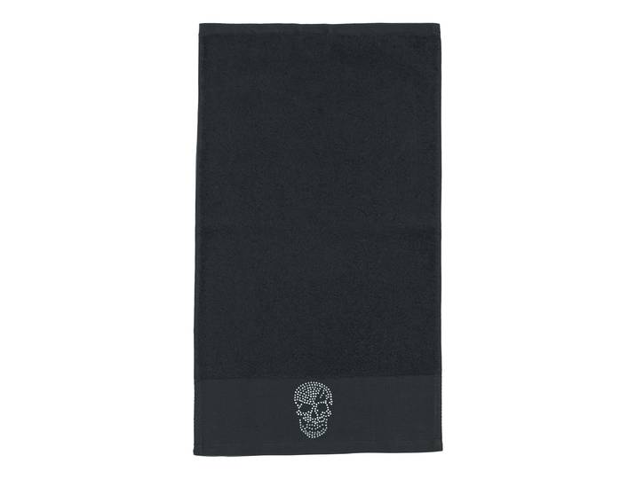 Serviette invité Noir Pierre Crâne 30 x 1 x 50cm Noir/Noir