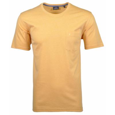 T-Shirt RAGMAN, Herren, Gr. L, gelb (gelb, 056), Jersey, delete-me, regular fit, Rundhals, Shirts T-Shirt