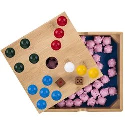 Longfield Pig Hole mit Silikonschweinchen - Bambus (2 - 6 Spieler)