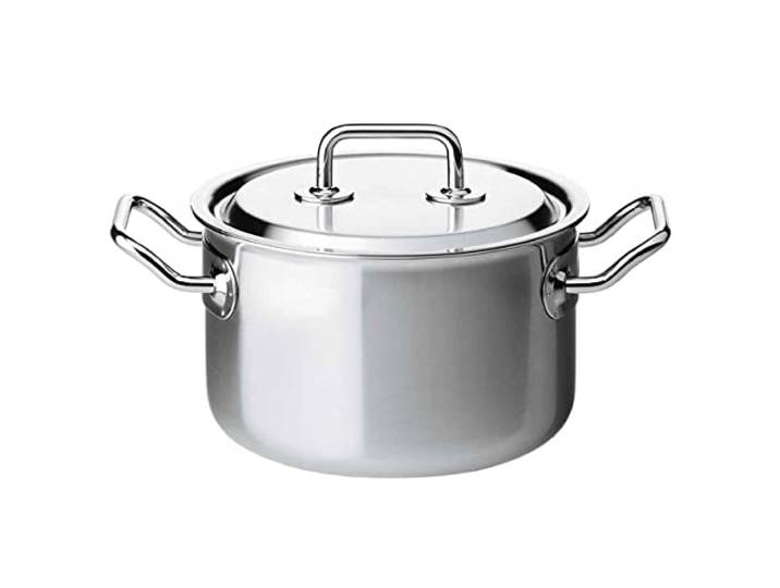 Spring 0415540616 Brigade Premium Fleischtopf mit Deckel, Edelstahl, silber, 15,4 x 27,4 x 29 cm