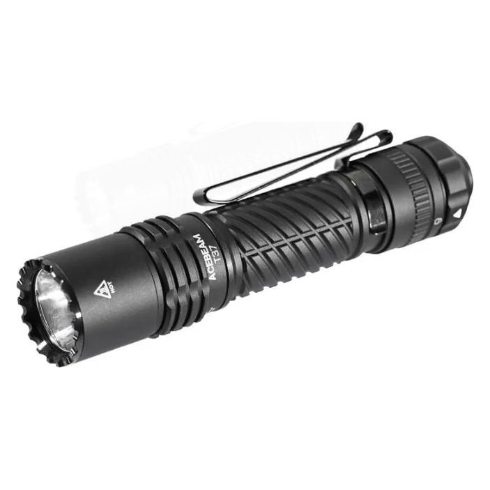 AceBeam Taktische LED-Taschenlampe T37, 4'000 Lumen (inkl. Akku) (14.52 cm, 4000 lm) (T37 BLACK)