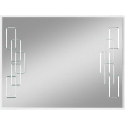 Wandspiegel JOKEY "Geometric", grau, B:60cm H:80cm, Kristallglas, Spiegel, Wandspiegel, 60 x 80 cm