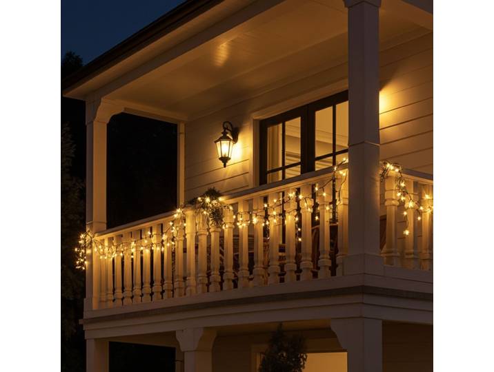 LED-Lichterkette mit 320 warmweissen LEDs, IP44, 24 m