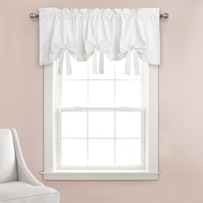 "Porch & Den Kino Springs Bow Window Curtain Valance - 18""H x 52""W - 18""H x 52""W"