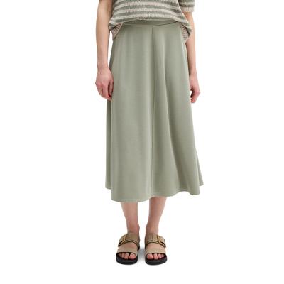 Jerseyrock MARC O'POLO "aus fließendem Soft-Touch-Jersey", Damen, Gr. XXL, grün (fresh sage), Obermaterial: 68% Viskose, 32% Polyester, unifarben, ausgestellt wadenlang, Röcke