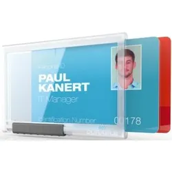 Durable Kartenhalter Push Box 54x87mm für 2 Karten VE=6x10 Stück schwarz