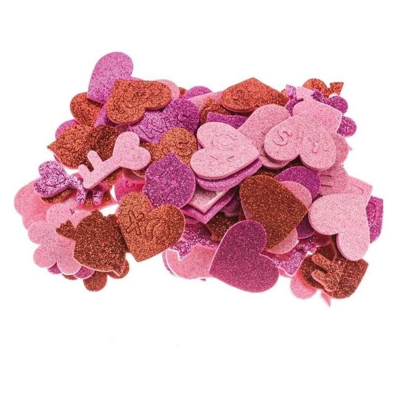 Brewis 3D Herzaufkleber 75 Stk (75 Sticker) (48986654)