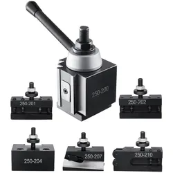VEVOR Schnellwechsel-Werkzeughalter-Set, 6-teilig, Stahlhalter für Mini-Drehmaschinen und Metalldrehmaschinen mit 254 bis 381 mm Umlaufdurchmesser, ideale Verbesserung für Ihre Werkstatt
