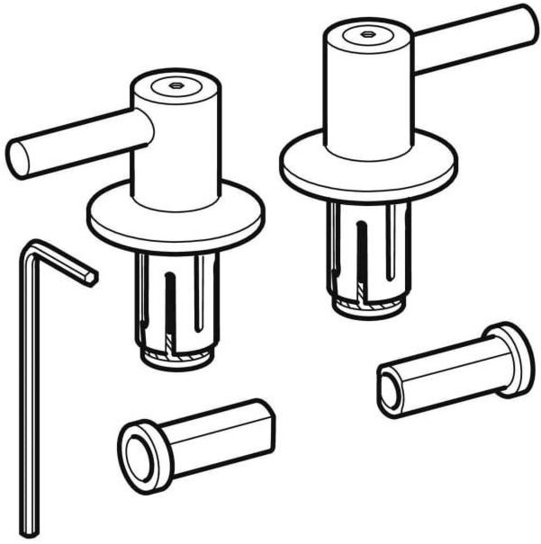 Geberit Scharnier-Set 598147000 für WC-Sitz