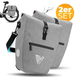 2in1 Fahrradtasche für Gepäckträger „CAPAX“ 25L - Grau - Bestseller,oft gekauft