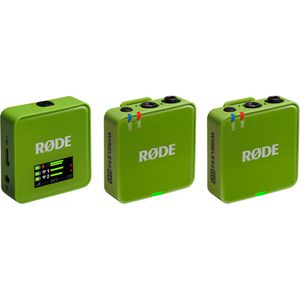 RODE Wireless GO Gen 3 Mikrofon, grün, digitales 2-Kanal-Drahtlos-Mikrofonsystem