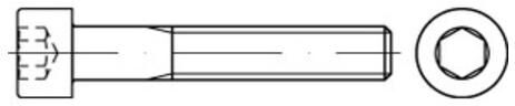 ISO 4762 Zylinderschrauben 8.8 M 12 x 105 S ; Industrial Quality Supplies (047628000120105)