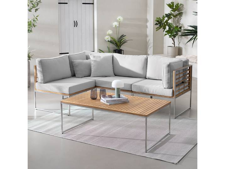Loungeset 5-teilig Kombi A Grau/Hellgrau