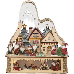 HGD, LED Weihnachtsdeko, LED Diorama Wichtelweihnacht