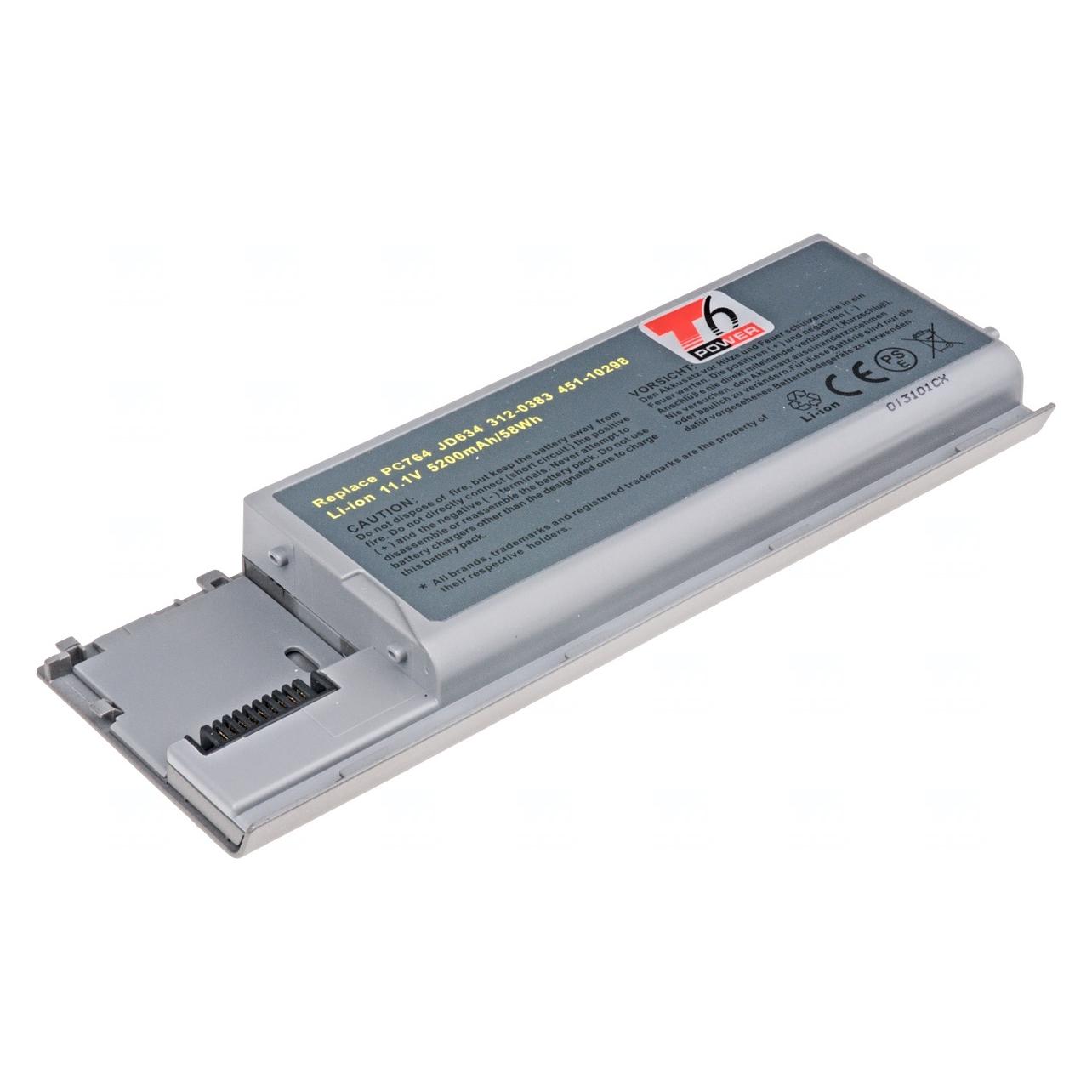 T6 Power Baterie Dell Latitude D620, D630, Precision M2300, 6cell (6 Zellen, 5200 mAh) (NBDE0038)