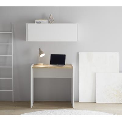 Büromöbel-Set HOME AFFAIRE "CITY/GiRON, modernes Design, Homeoff., Büro in zwei Farben/Wotan Eiche", weiß, B:100cm H:160cm T:30cm, Arbeitsmöbel-Sets, Büromöbel-Set, enthält Hängeschrank, Schreibtisch, wohnliches Home Office