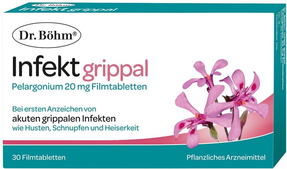 Dr. Böhm Infekt grippal Pelargonium 20 mg Filmtabletten 30stk
