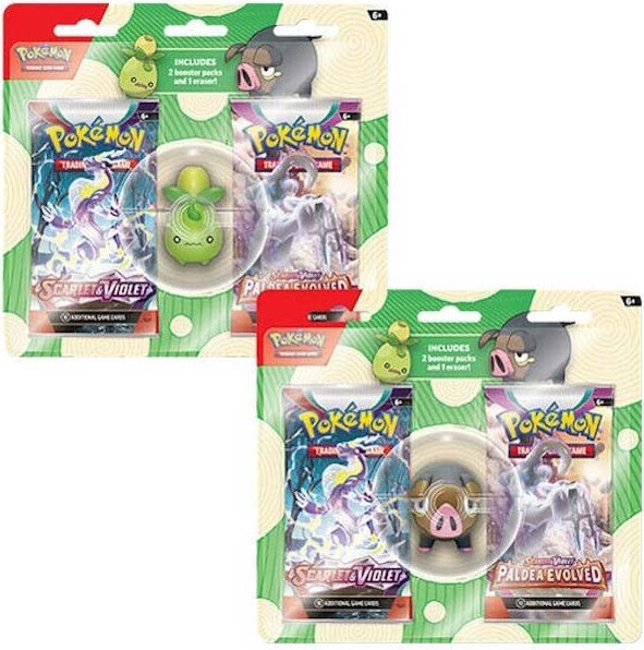 Pokemon Back to School Eevee Gum Eraser 2-stuks Blisterverpakking van The Pokemon Company